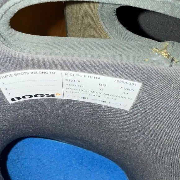 Kids Unisex Green Bogs Boots big kids size 6 nearly new - Picture 9 of 14